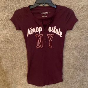 Like new Aeropostale maroon shirt size x-small
